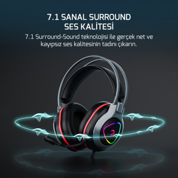 GAMEPOWER RANGER  SİYAH 7.1 RGB GAMING KULAKLIK