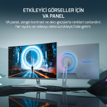 27 GAMEPOWER VIVID V60 CURVED 0.5MS 240Hz MONITOR WHITE